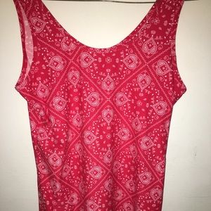 Red and White Tank Top
